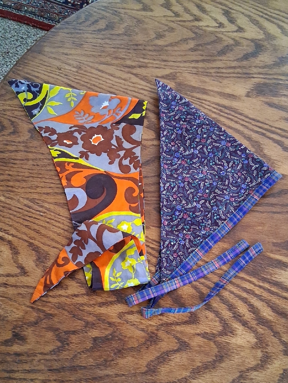 Head Scarf Floral Pattern Hair Accessories Bundle